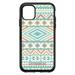 DistinctInk Case for iPhone 11 (6.1 Screen) - OtterBox Symmetry Custom Black Case - Blue Orange White Tribal Print