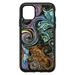 DistinctInk Case for iPhone 11 (6.1 Screen) - OtterBox Symmetry Custom Black Case - Gold Brown Black Blue Abstract Swirls - Abstract Swirls