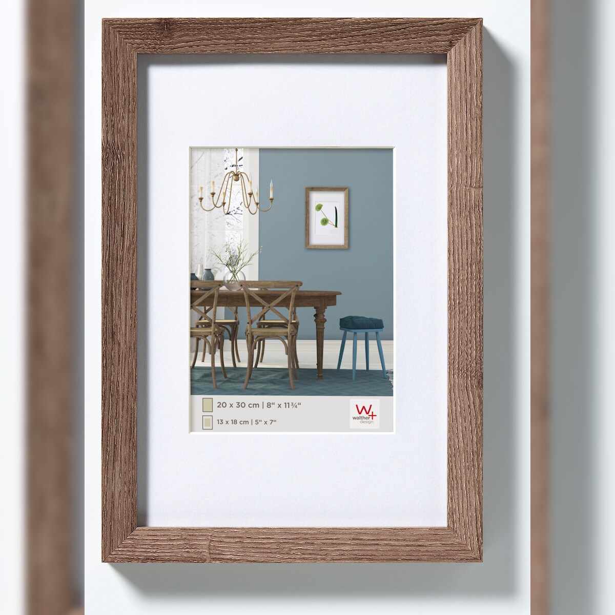 walther + design Fiorito Holz Bilderrahmen 24x30 cm, NUSSBAUM Image