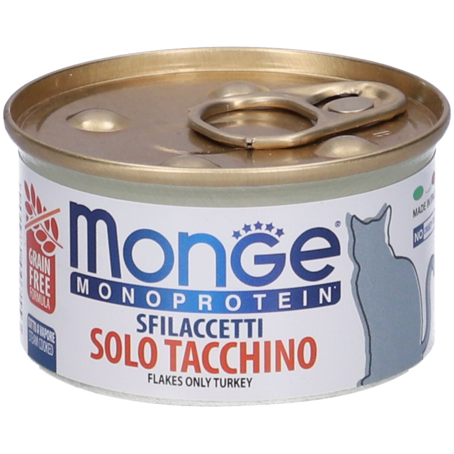 Monge Monoprotein Sfilaccetti Solo Tacchino Gatti Adulti 80 g Mangime