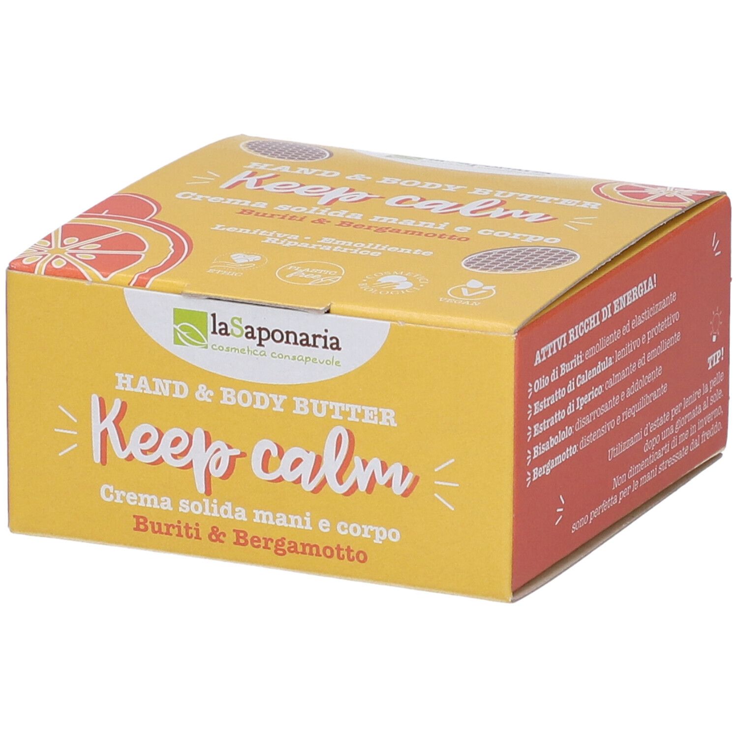 La Saponaria Crema Solida Mani e Corpo KEEP CALM 80 g Altro