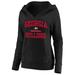 Women's Champion Black Georgia Bulldogs Plus Size Heart & Soul Notch Neck Pullover