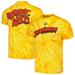 Men's Mitchell & Ness Yellow Hulk Hogan Hulkamania Tie-Dye T-Shirt