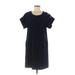 Tahari Casual Dress - Shift Scoop Neck Short sleeves: Blue Print Dresses - New - Women's Size 8