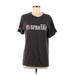 Reebok Active T-Shirt: Gray Graphic Activewear - Women's Size Medium