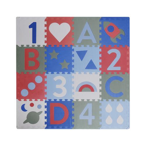 Spielmatte Puzzle Aron & Nora 16-Teilig In Blau