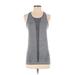 Nike Active Tank Top: Gray Color Block Activewear - Women's Size Small