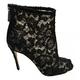 Dolce & Gabbana Leather open toe boots