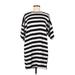 Boohoo Casual Dress - Shift High Neck 3/4 sleeves: Black Print Dresses - Women's Size 8