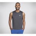 Skechers Men's GO DRI Charge Muscle Tank Top | Size Large | Black/Charcoal | Polyester