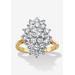 Women's 1.82 Tcw Cubic Zirconia Gold-Plated Marquise-Shaped Cluster Cocktail Ring by PalmBeach Jewelry in Gold (Size 9)