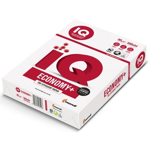 IQ Economy+ DIN A4 Druckerpapier Weiß 80 g/m² Glatt 500 Blatt Image