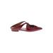 Malone Souliers Mule/Clog: Burgundy Print Shoes - Women's Size 39 - Pointed Toe