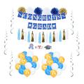 Warmhm 1 Set delicate Ornament fine gold banner bunting decorations ingredients gold ballons abs latex balloons top hat cake decorating paper cup the sign emulsion Party Balloons