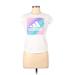 Adidas Active T-Shirt: White Graphic Activewear - Women's Size Large