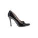 Steve Madden Heels: Pumps Stiletto Cocktail Party Black Solid Shoes - Women's Size 6 1/2 - Almond Toe