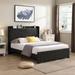 hanada Bed Upholstered Platform Bed Upholstered in Yellow/Black | 48 H x 55.9 W x 85 D in | Wayfair Hada20234157