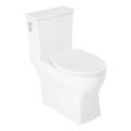 Signature Hardware Carraway 1.28 GPF One Piece Elongated Chair Height Toilet in White | 31.13 H x 16.125 W x 27.94 D in | Wayfair 462425