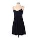 Express Casual Dress - Mini V Neck Sleeveless: Black Solid Dresses - Women's Size X-Small