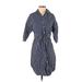 Zara Casual Dress - Shirtdress: Blue Dresses - Women's Size X-Small