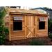 Cedarshed Haida 12 ft. W x 10 ft. D Western Red Cedar Wood Storage Shed in Brown | 105" H x 144" W x 105" D | Wayfair H128