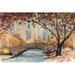 Winston Porter Autumn in New York Study I by Samuel Dixon - Wrapped Canvas Painting Canvas/Metal in Brown/Orange | 32" H x 48" W | Wayfair