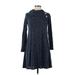 Chris & Carol Casual Dress - Sweater Dress: Blue Marled Dresses - Women's Size Medium