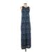 Eddie Bauer Casual Dress - Maxi: Blue Tie-dye Dresses - Women's Size X-Small