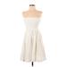 Gap Casual Dress - A-Line Strapless Sleeveless: Ivory Solid Dresses - Women's Size 0