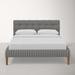 AllModern Abba Upholstered Bed Upholstered in Gray/White | 39 H x 78 W x 93 D in | Wayfair 9A76EB211A1444BAB8C56BA92332B557