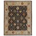 White Rectangle 2' x 3' Area Rug - Langley Street® Longworth Floral Hand-Knotted Wool Area Rug in Black/Beige/Orange Wool | Wayfair