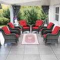 Red Barrel Studio® Knyla Wicker Outdoor Lounge Chair Wicker/Rattan in Black | 34 H x 29 W x 33 D in | Wayfair F908A87DE95C40119156F5788F7BC544