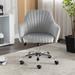 Mercer41 Sylia Velvet Task Chair Wood/Upholstered in Gray | Wayfair BE836B35B11D4D05ACD41ADF76F2CD9F