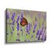 Ebern Designs English Lavender & Butterfly by Julie Peterson - Print on Canvas in Green/Indigo | 8 H x 10 W x 2 D in | Wayfair