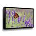 Ebern Designs English Lavender & Butterfly by Julie Peterson - Print on Canvas in White | 36 H x 48 W x 2 D in | Wayfair