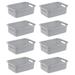 Sterilite Small Weave Basket, Decorative Storage Bin, Organize the Closet, Bathroom or Classroom Plastic in Gray | 4 H x 8.75 W x 11.5 D in | Wayfair