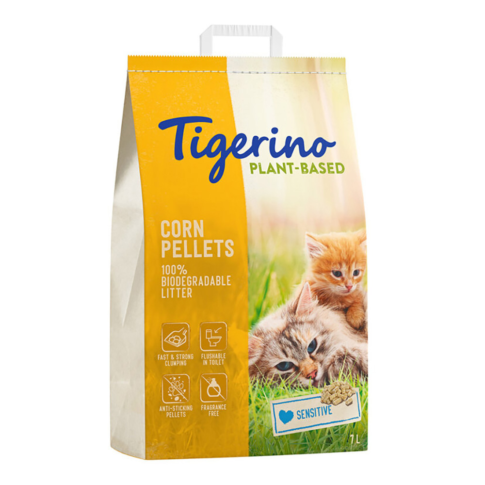 Lettiera Tigerino Plant-Based Mais - Sensitive (senza profumo) - 7 L