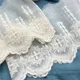 18cm France Style albicocca/White Wave Edge Mesh Flow Heart Falling Holy Cross ricamo pizzo Trim