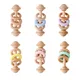 1Pc Baby Wooden Rattle Teether Toys Beech Wooden Ring Star Hand Music Rattle Teething Baby Toys