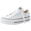 Sneaker CONVERSE "CHUCK TAYLOR ALL STAR PLATFORM LEATHER", Gr. 41, weiß (weiß, weiß), Leder, sportlich, Schuhe