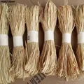 50pcs/set Wedding Invitation Gift Packing Rope Raffia DIY Natural Rope Natural Raffia Rope Wedding