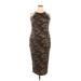 Shein Casual Dress - Midi Crew Neck Sleeveless: Brown Camo Dresses - Women's Size 3X
