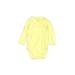 Carter's Long Sleeve Onesie: Yellow Solid Bottoms - Size 9 Month