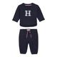 Shirt & Hose TOMMY HILFIGER "BABY ITHACA H SET" Gr. 86, blau (desert sky) Baby KOB Set-Artikel Outfits