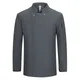 grey Chef uniform Long Sleeve chef jacket Cook Coat Chef T-shirt Baker Work Uniform Waiter