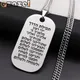 Jewish Hebrew Scripture Mezuzah Necklace for Men Stainless Steel Dog Tag Pendant Neckalces Jewelry