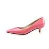 Frau Low Heels Schuhe Elegante Null Pumps 3 cm Bequeme Slip-Ons Wassermelone Rot Grau Designer Plus Größe Zapatos Glänzendes Leder