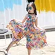 Kinder Sommer Böhmen Kleid Für Mädchen Kinder Floral Schmetterling Chiffon Schlinge Kleider