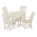 POLYWOOD Vineyard 5-Piece Farmhouse Dining Set in Sand