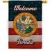 28 x 40 in. Welcome Florida Double-Sided Vertical Decoration Banner House & Garden Flag - Yard Gift